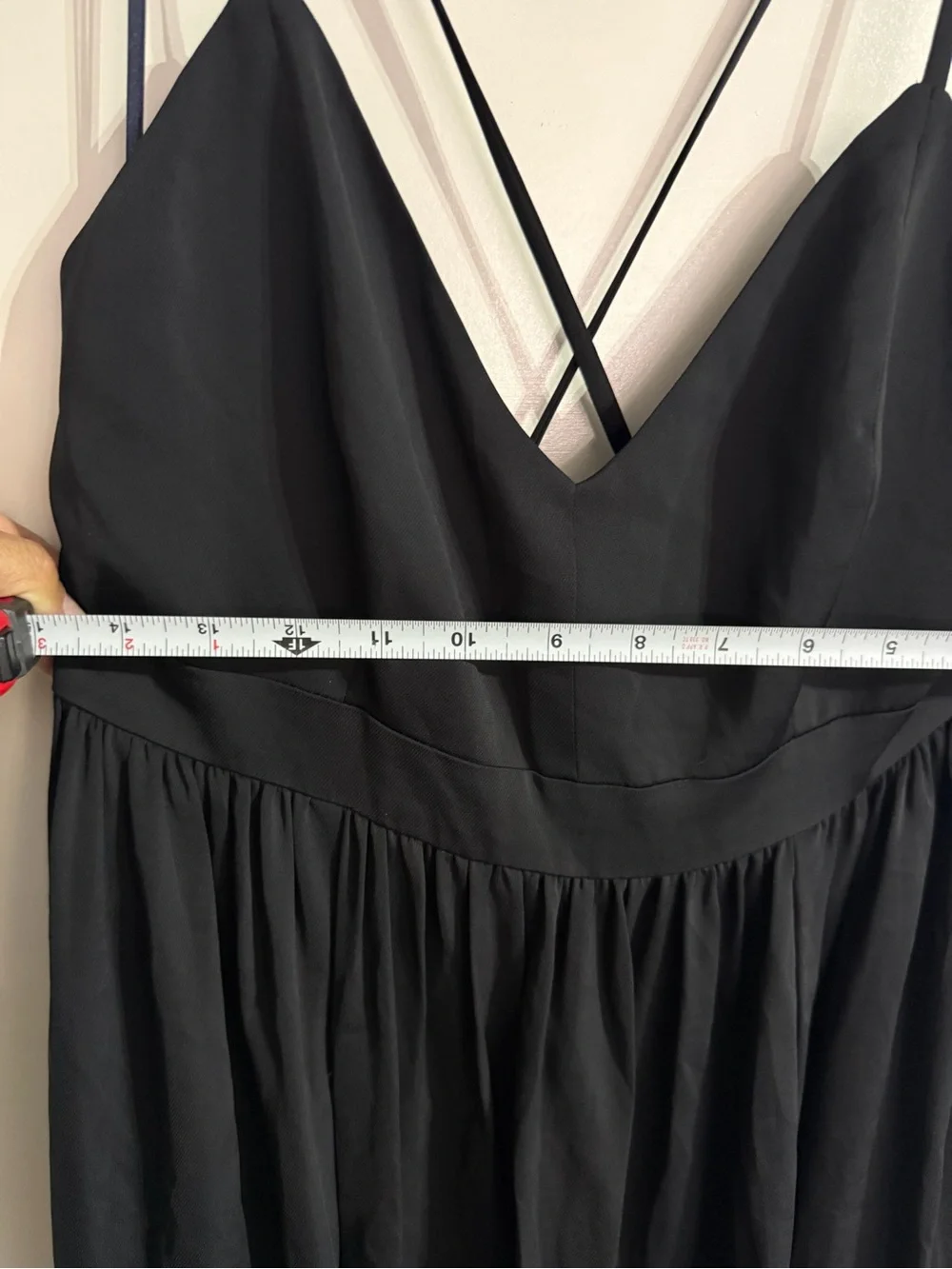 BNWT Women’s J Crew Black Maxi Dress Size 6 Adjustable Crossover Back Straps